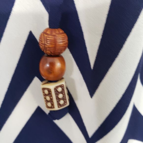 Hollywould Women's Medium Boho Style Blouse with 3/4 Sleeves - Picture 11 of 11